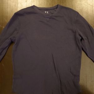Navy blue thermal long sleeve shirt